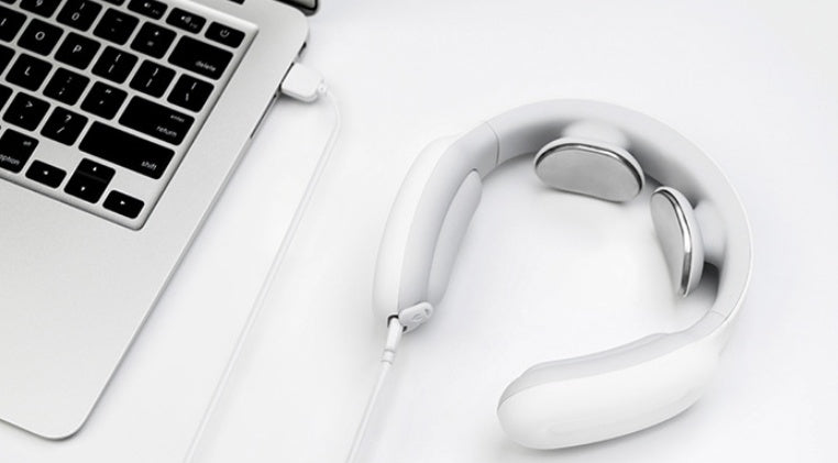 Aparat masaj cervical cu impulsuri electromagnetice,cu incalzire,portabil,3moduri de masaj,15 nivele de intensitate,USB