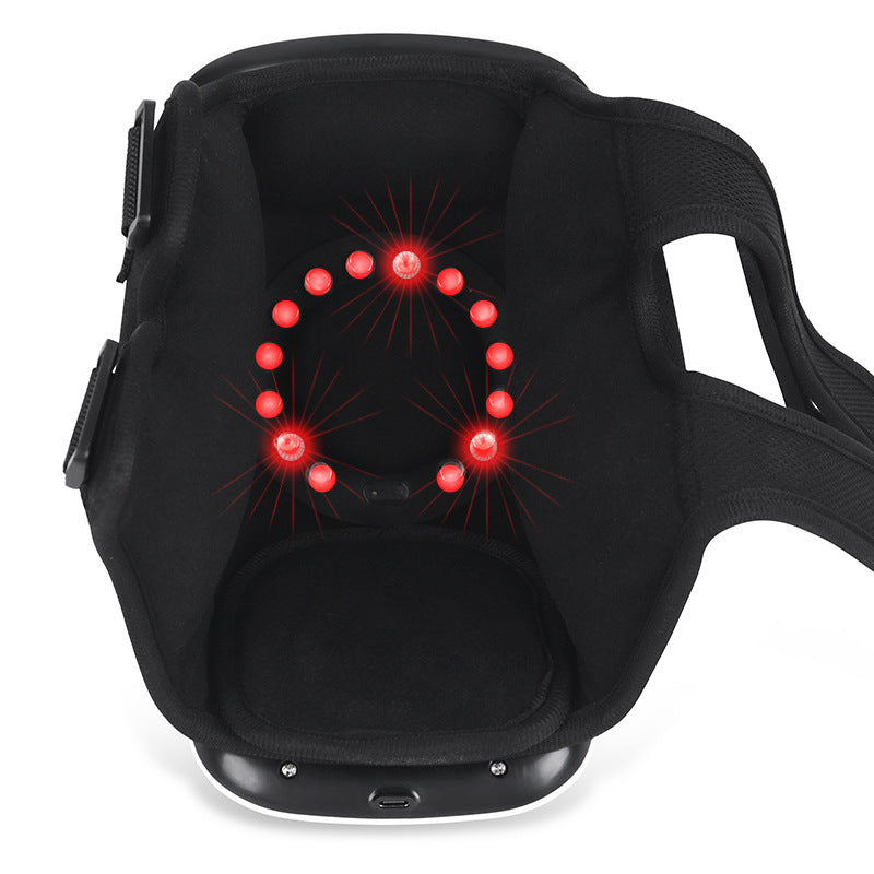 Smart knee massager, heat, vibration and electrotherapy