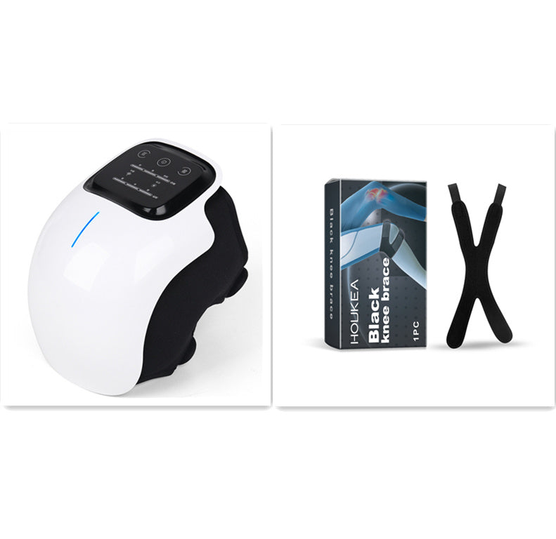 Smart knee massager, heat, vibration and electrotherapy