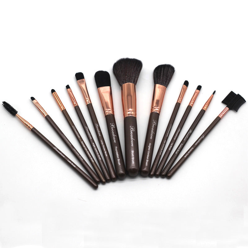 Makeup brush set, synthetic hair