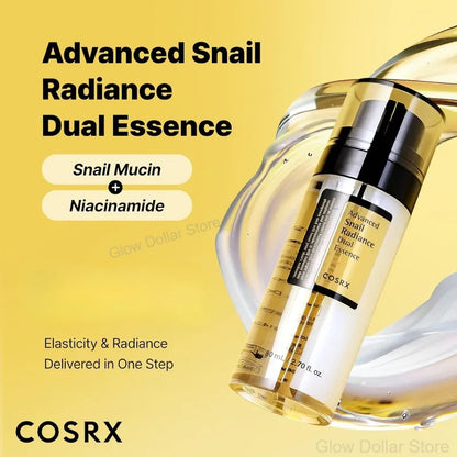 COSRX Advanced Snail Radiance Dual Essence,esenta duala pentru stralucire cu secretie de Melc si Niacinamide ,80ml