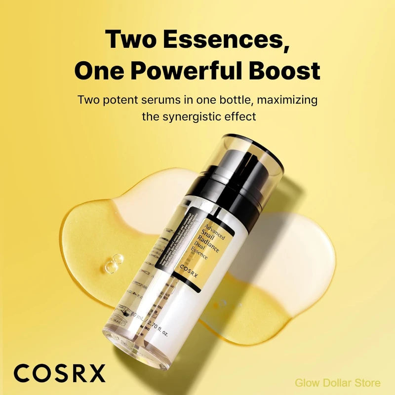 COSRX Advanced Snail Radiance Dual Essence,esenta duala pentru stralucire cu secretie de Melc si Niacinamide ,80ml