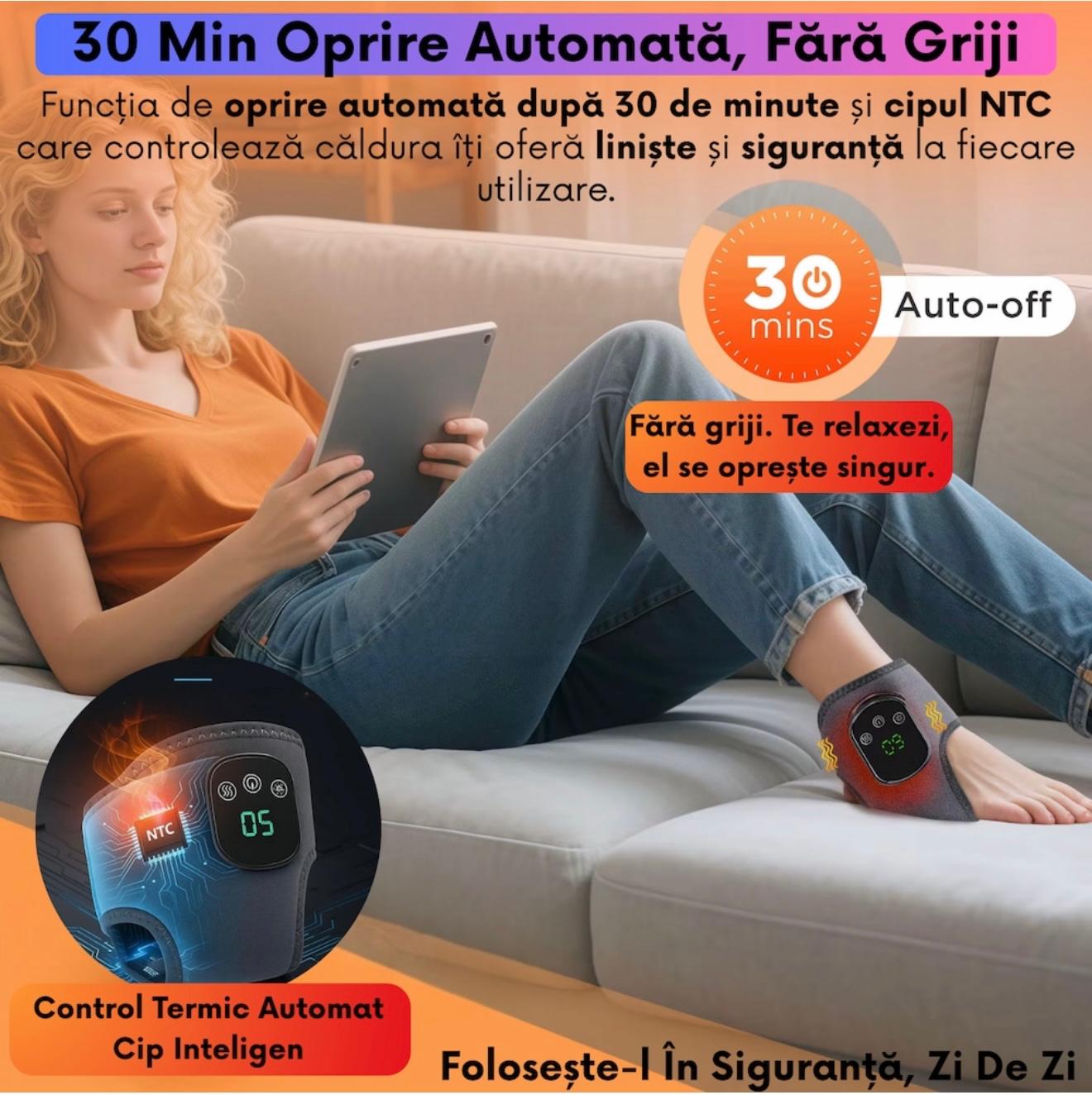 Compresie fierbinte cu 5 viteze pentru glezna